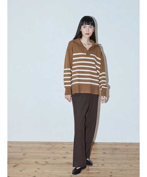 AMERICAN HOLIC（アメリカンホリック）の「衿付きニットプルオーバー（ニット/セーター・レディース・ネイビー/アイボリー/キャメル/その他7・M/L）」の16枚目の写真