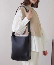 IAMUSE（アイアミューズ）の「ワイドベルトフェイクレザーショルダーバッグ　ポーチセット S0839【IAMUSE】（ショルダーバッグ・レディース）」