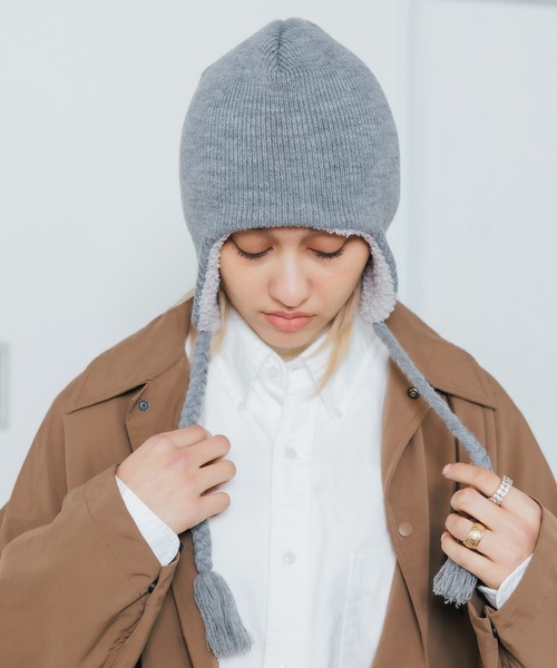 CASTANO(カスターノ)の「CASTANO/カスターノ CA KNIT GUIDE WATCH ニット帽(ニットキャップ/ビーニー・メンズ・グレー/ブラック/ダークグレー/ベージュ・57~59cm)」の2枚目の写真