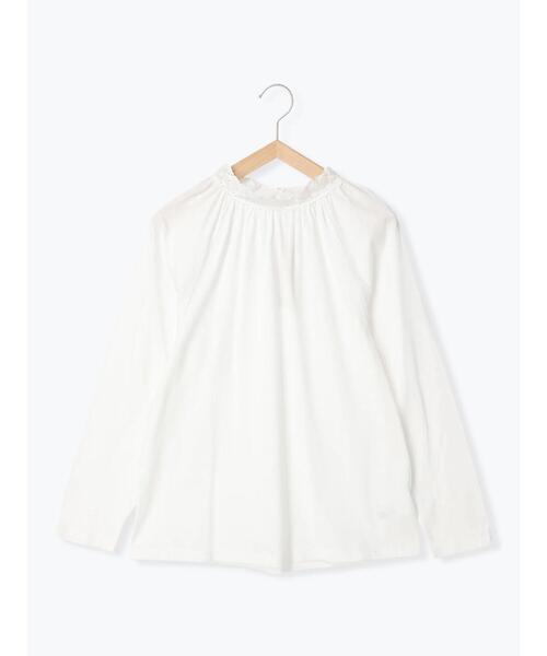 Samansa Mos2（サマンサ モスモス）の「襟レースギャザーカットソー（Tシャツ/カットソー・レディース・キナリ/ベージュ/ブラック/オフホワイト・ﾌﾘ-）」の21枚目の写真