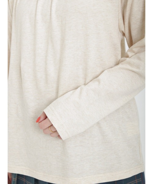 Samansa Mos2（サマンサ モスモス）の「襟レースギャザーカットソー（Tシャツ/カットソー・レディース・キナリ/ベージュ/ブラック/オフホワイト・ﾌﾘ-）」の18枚目の写真