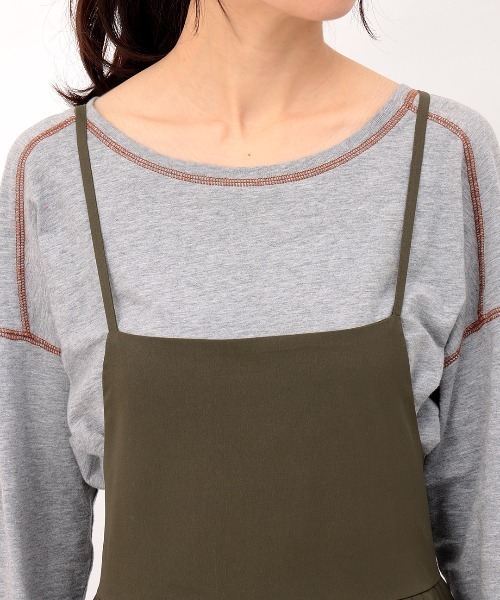 チチカカ（チチカカ）の「メニータックサロペットスカート（ジャンパースカート・レディース・ライトグレー/ブラック/カーキ・FREE）」の18枚目の写真