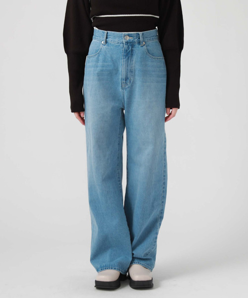 archives(アルシーヴ)の「ストレートデニム(デニムパンツ・レディース・ブラック/オフホワイト/ブルー/サックスブルー/ネイビー・SMALL/MEDIUM)」の10枚目の写真