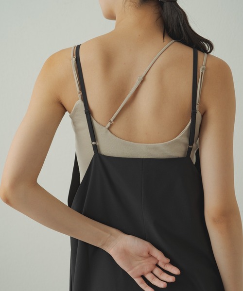 earthy（アーシー）の「【earthy_】キーピングキャミワンピース（ワンピース・レディース・ベージュ/ブラック・FREE）」の21枚目の写真