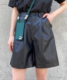 SETUP7 | 【SETUP7】PUレザーワンタックショートパンツ KNF ※(その他パンツ)