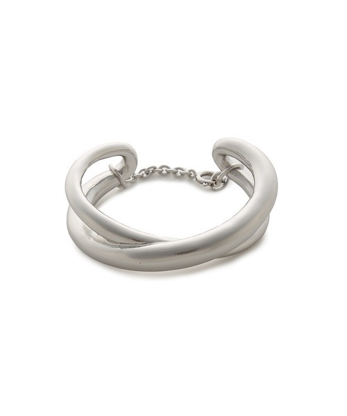 Mila Owen(ミラオーウェン)の「クロスカーブチェーンバングル(バングル/リストバンド・レディース・ゴールド/シルバー・FREE)」の1枚目の写真