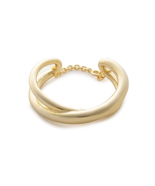 Mila Owen(ミラオーウェン)の「クロスカーブチェーンバングル(バングル/リストバンド・レディース・ゴールド/シルバー・FREE)」の2枚目の写真