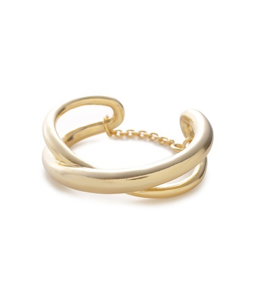 Mila Owen(ミラオーウェン)の「クロスカーブチェーンバングル(バングル/リストバンド・レディース・ゴールド/シルバー・FREE)」の4枚目の写真