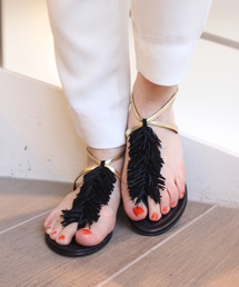 journal standard L'essage | 【Visconti&Du Reau/ヴィスコンティ・ドゥ・ロー】フリンジトングサンダル#(サンダル)