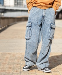 【13】ケミカルウォッシュワイドカーゴパンツ