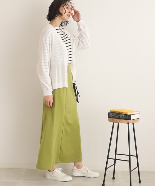 SHOO・LA・RUE（シューラルー）の「◆カーリングVネックカーディガン（カーディガン/ボレロ・レディース・ブラック/グレー系/ホワイト/ライトグリーン・00）」の16枚目の写真