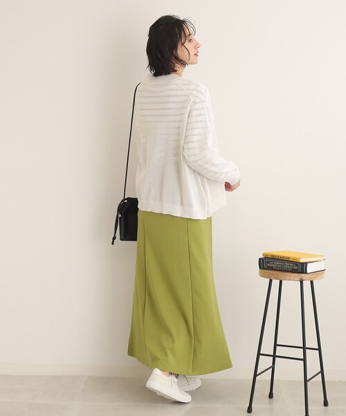 SHOO・LA・RUE（シューラルー）の「◆カーリングVネックカーディガン（カーディガン/ボレロ・レディース・ブラック/グレー系/ホワイト/ライトグリーン・00）」の17枚目の写真