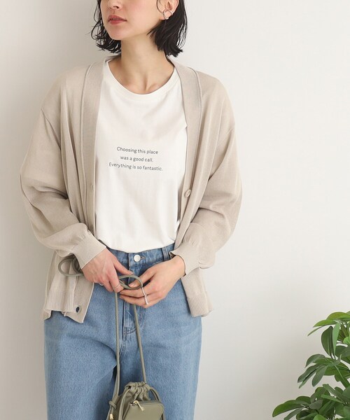 SHOO・LA・RUE（シューラルー）の「◆カーリングVネックカーディガン（カーディガン/ボレロ・レディース・ブラック/グレー系/ホワイト/ライトグリーン・00）」の19枚目の写真