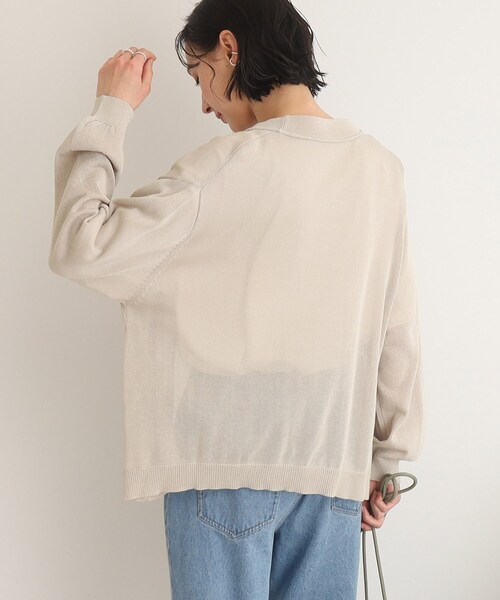 SHOO・LA・RUE（シューラルー）の「◆カーリングVネックカーディガン（カーディガン/ボレロ・レディース・ブラック/グレー系/ホワイト/ライトグリーン・00）」の21枚目の写真