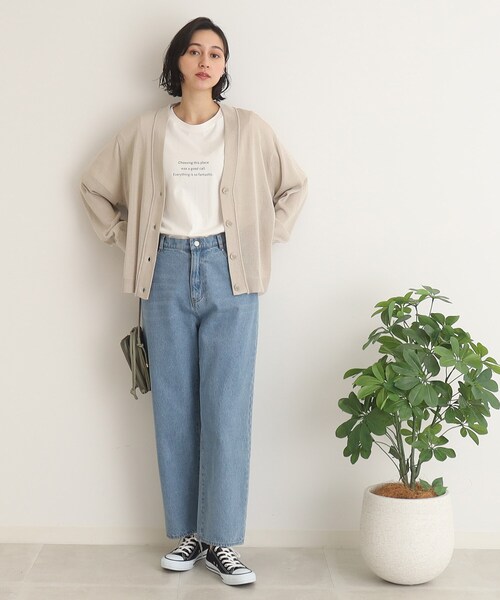 SHOO・LA・RUE（シューラルー）の「◆カーリングVネックカーディガン（カーディガン/ボレロ・レディース・ブラック/グレー系/ホワイト/ライトグリーン・00）」の22枚目の写真