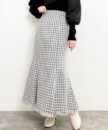 INGNI | 裾フリンジツイードマーメイドスカート(スカート)