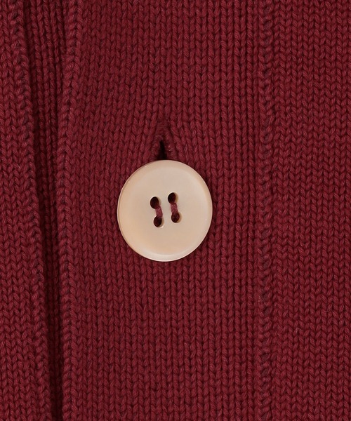 GYMPHLEX(ジムフレックス)の「Gymphlex | Vネックカーディガン MEN(カーディガン/ボレロ・メンズ・オフホワイト/イエロー/ダークネイビー/ダークグリーン/レッド・M/L/S)」の15枚目の写真