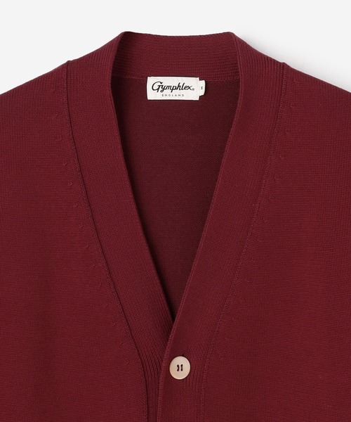 GYMPHLEX(ジムフレックス)の「Gymphlex | Vネックカーディガン MEN(カーディガン/ボレロ・メンズ・オフホワイト/イエロー/ダークネイビー/ダークグリーン/レッド・M/L/S)」の12枚目の写真