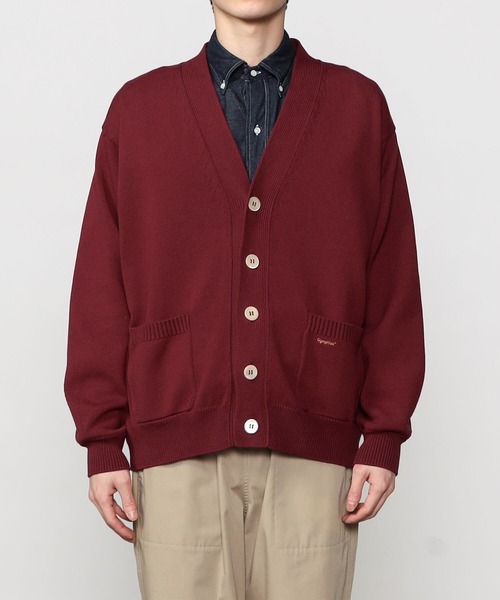 GYMPHLEX(ジムフレックス)の「Gymphlex | Vネックカーディガン MEN(カーディガン/ボレロ・メンズ・オフホワイト/イエロー/ダークネイビー/ダークグリーン/レッド・M/L/S)」の7枚目の写真