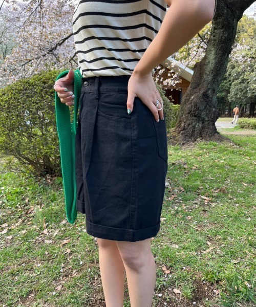 nemne store(ネンネストア)の「【低身長用サイズあり】ワイドショートパンツ(その他パンツ・レディース・ブラック/アイボリー・SMALL/MEDIUM)」の15枚目の写真
