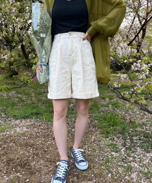 nemne store(ネンネストア)の「【低身長用サイズあり】ワイドショートパンツ(その他パンツ・レディース・ブラック/アイボリー・SMALL/MEDIUM)」の8枚目の写真