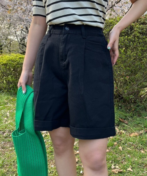 nemne store(ネンネストア)の「【低身長用サイズあり】ワイドショートパンツ(その他パンツ・レディース・ブラック/アイボリー・SMALL/MEDIUM)」の16枚目の写真
