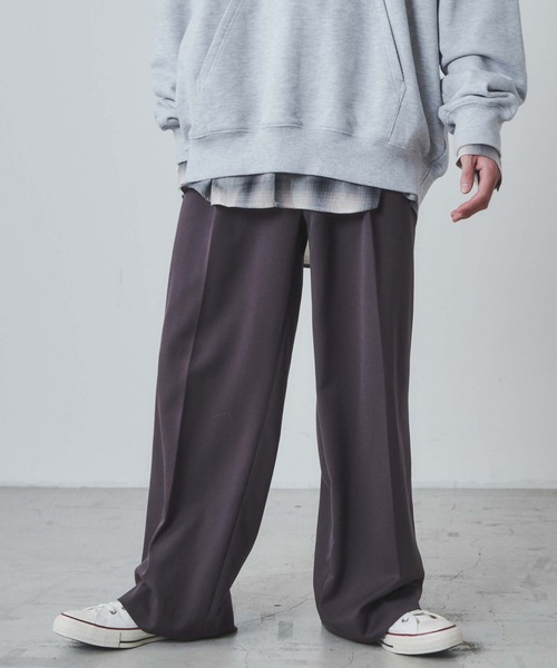 THE STANDARD（ザスタンダード）の「WEGO/【セットアップ対応】2タックトラウザー（スラックス・メンズ・ブラック系その他/ブラック・MEDIUM/LARGE）」の8枚目の写真