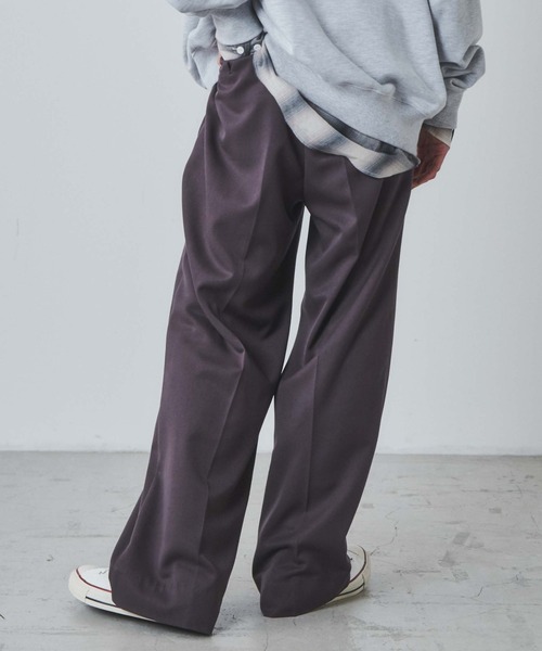 THE STANDARD（ザスタンダード）の「WEGO/【セットアップ対応】2タックトラウザー（スラックス・メンズ・ブラック系その他/ブラック・MEDIUM/LARGE）」の10枚目の写真