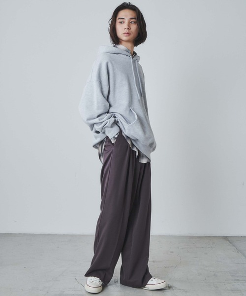 THE STANDARD（ザスタンダード）の「WEGO/【セットアップ対応】2タックトラウザー（スラックス・メンズ・ブラック系その他/ブラック・MEDIUM/LARGE）」の12枚目の写真