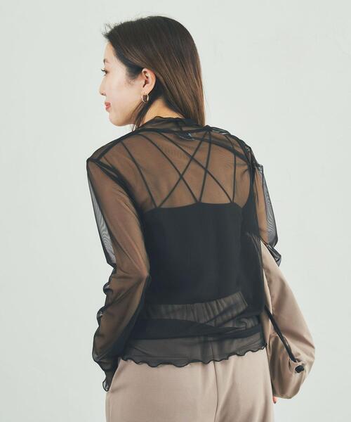 coen(コーエン)の「チュールメロータートルネックロンT(Tシャツ/カットソー・レディース・ブラック/オフホワイト/ケリーグリーン・M/L)」の15枚目の写真