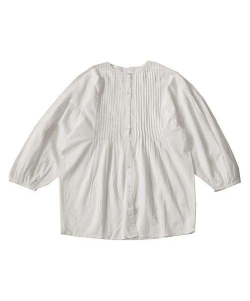 antiqua(アンティカ)の「愛らしいたっぷりギャザー!インド綿ブラウス(シャツ/ブラウス・レディース・ホワイト/ブラック・FREE)」の17枚目の写真