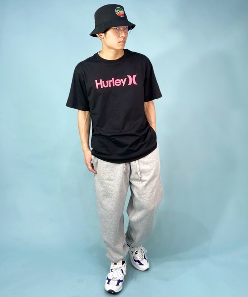 Hurley （ハーレー）の「Hurley/ハーレー ブランドロゴ プリントTシャツ/ワンポイント クルーネックTシャツ レギュラーフィット/ONE AND ONLY LOGO TEE MSS2200030（Tシャツ/カットソー・メンズ・ブラック/ホワイト/グレー/グリーン系その他/ホワイト系その他/ブラック×ピンク・L/M/XL）」の18枚目の写真