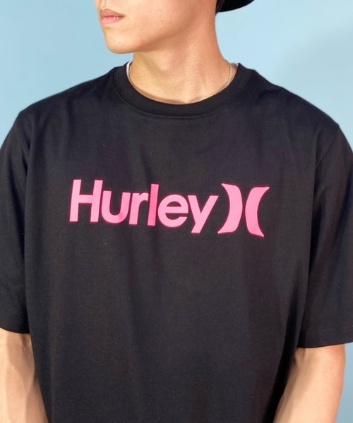 Hurley （ハーレー）の「Hurley/ハーレー ブランドロゴ プリントTシャツ/ワンポイント クルーネックTシャツ レギュラーフィット/ONE AND ONLY LOGO TEE MSS2200030（Tシャツ/カットソー・メンズ・ブラック/ホワイト/グレー/グリーン系その他/ホワイト系その他/ブラック×ピンク・L/M/XL）」の15枚目の写真