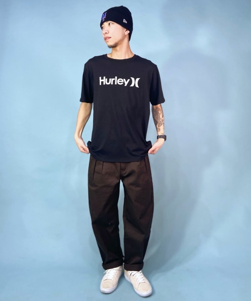 Hurley （ハーレー）の「Hurley/ハーレー ブランドロゴ プリントTシャツ/ワンポイント クルーネックTシャツ レギュラーフィット/ONE AND ONLY LOGO TEE MSS2200030（Tシャツ/カットソー・メンズ・ブラック/ホワイト/グレー/グリーン系その他/ホワイト系その他/ブラック×ピンク・L/M/XL）」の13枚目の写真