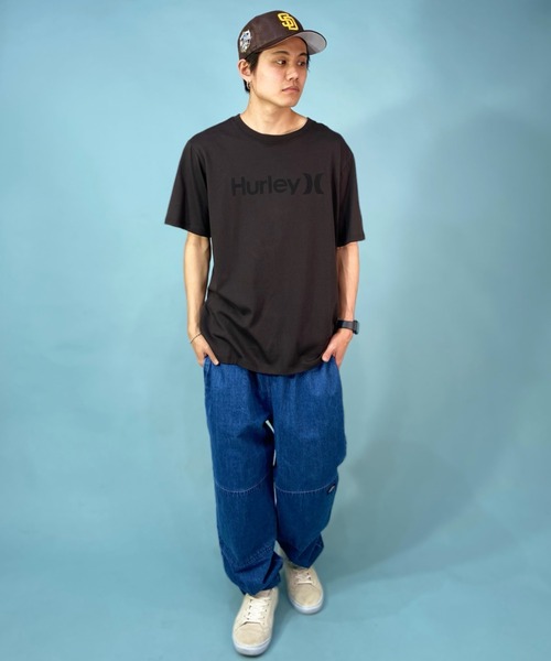 Hurley （ハーレー）の「Hurley/ハーレー ブランドロゴ プリントTシャツ/ワンポイント クルーネックTシャツ レギュラーフィット/ONE AND ONLY LOGO TEE MSS2200030（Tシャツ/カットソー・メンズ・ブラック/ホワイト/グレー/グリーン系その他/ホワイト系その他/ブラック×ピンク・L/M/XL）」の22枚目の写真