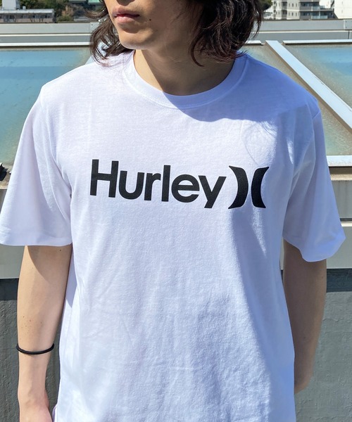 Hurley （ハーレー）の「Hurley/ハーレー ブランドロゴ プリントTシャツ/ワンポイント クルーネックTシャツ レギュラーフィット/ONE AND ONLY LOGO TEE MSS2200030（Tシャツ/カットソー・メンズ・ブラック/ホワイト/グレー/グリーン系その他/ホワイト系その他/ブラック×ピンク・L/M/XL）」の8枚目の写真