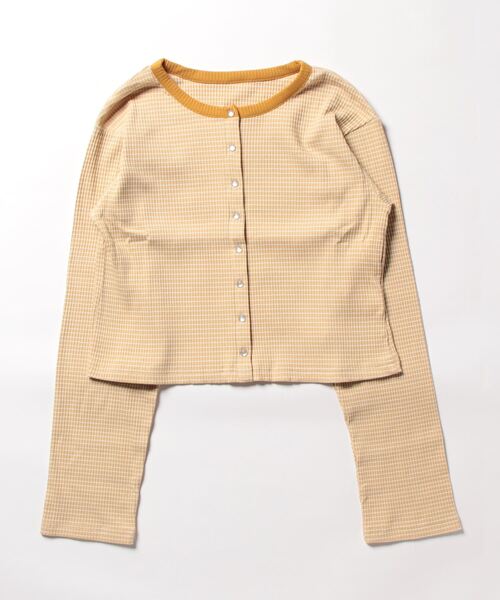 JUGLANS(ユグランス)の「☆ 品のある大人びた一枚。ボーダーリブクルーネックカーディガン 30931P133(カーディガン/ボレロ・レディース・イエロー/ホワイト/ブラック・FREE)」の12枚目の写真
