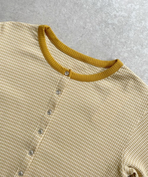 JUGLANS(ユグランス)の「☆ 品のある大人びた一枚。ボーダーリブクルーネックカーディガン 30931P133(カーディガン/ボレロ・レディース・イエロー/ホワイト/ブラック・FREE)」の8枚目の写真