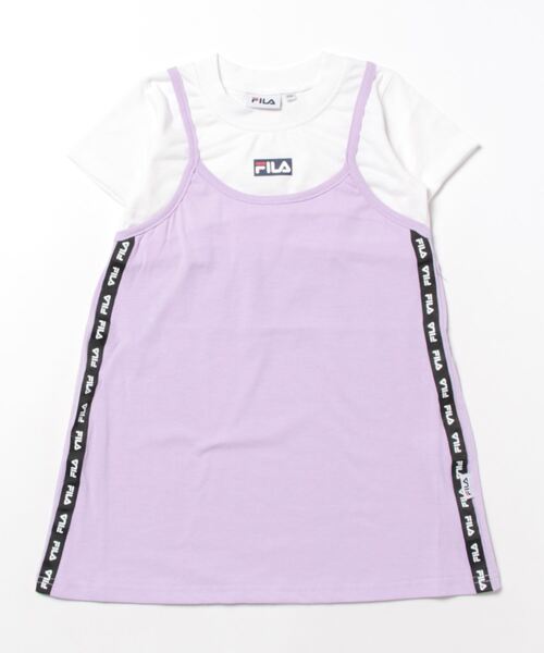 FILA(フィラ)の「FILA/フィラ キッズ フェイクレイヤーワンピース(ワンピース・キッズ・ブラック/ラベンダー・110/120/130)」の2枚目の写真