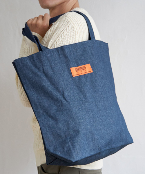 UNIVERSAL OVERALL（ユニバーサルオーバーオール）の「UNIVERSAL OVERALL キャンバストートバッグ（トートバッグ・メンズ・ブラック/オフホワイト/キャメル/オリーブ/その他2・FREE）」の5枚目の写真