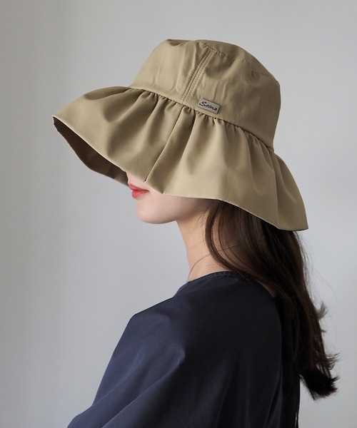 Riberry（リベリー）の「フリルギャザーハット（ハット・レディース・アイボリー/ブラック/ベージュ・FREE）」の11枚目の写真