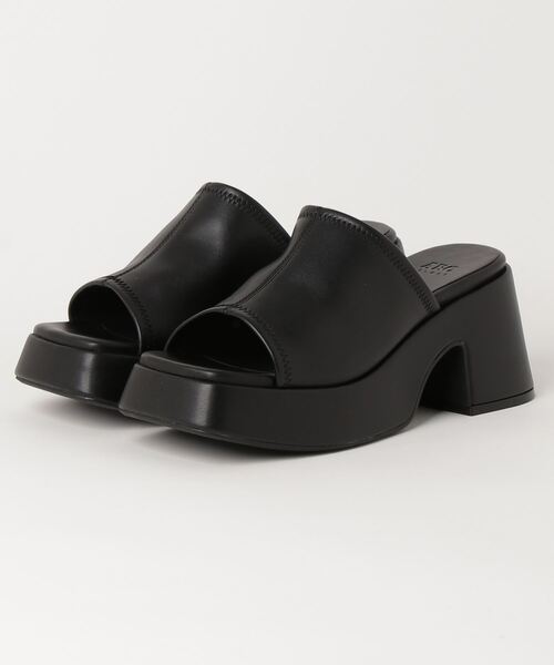 ABC-MART(エービーシーマート)の「ABC SELECT エービーシーセレクト SQ ST-CH MULE8 スクエアストレッチミュール 8 W2026 BLACK(サンダル・レディース・ブラック・MEDIUM/LARGE/SMALL/X-LARGE)」の1枚目の写真