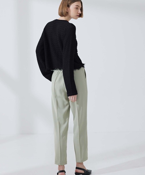 CEDNIE（セドニー）の「センタースリットテーパードパンツ（その他パンツ・レディース・ブラック/グリーン系その他2・M/S）」の7枚目の写真
