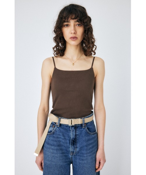 MOUSSY（マウジー）の「HORIZON キャミソール（キャミソール・レディース・ブラウン/ターコイズブルー/ブラック/ピンク/ライトオレンジ系/ホワイト・FREE）」の3枚目の写真