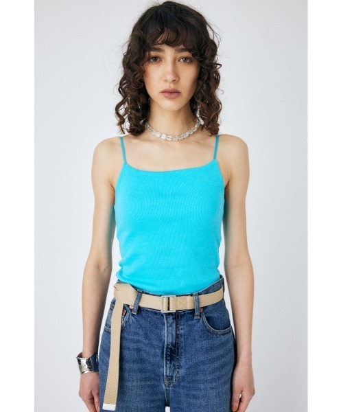 MOUSSY（マウジー）の「HORIZON キャミソール（キャミソール・レディース・ブラウン/ターコイズブルー/ブラック/ピンク/ライトオレンジ系/ホワイト・FREE）」の4枚目の写真