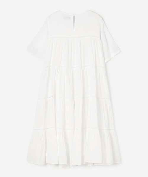 Bshop(ビショップ)の「normment | コットン 半袖ティアードワンピース WOMEN(ワンピース・レディース・ブラック/ロイヤルブルー/ホワイト・ONE)」の6枚目の写真