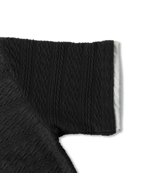 MPS(エムピーエス)の「【MPS】接触冷感カットジャガードT(Tシャツ/カットソー・キッズ・グリーン/ブラック・105/120/130/140/150/160)」の5枚目の写真