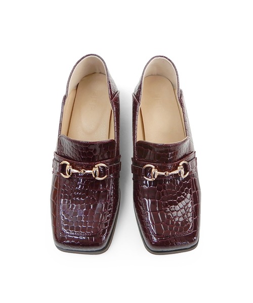 alala（アララ）の「スクエアトゥビットヒールローファー（ローファー・レディース・ブラック/ネイビー/ワインレッド・LL/S/M/L）」の15枚目の写真