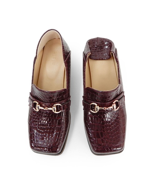 alala（アララ）の「スクエアトゥビットヒールローファー（ローファー・レディース・ブラック/ネイビー/ワインレッド・LL/S/M/L）」の7枚目の写真