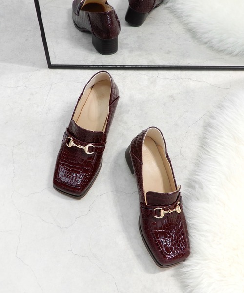 alala（アララ）の「スクエアトゥビットヒールローファー（ローファー・レディース・ブラック/ネイビー/ワインレッド・LL/S/M/L）」の20枚目の写真